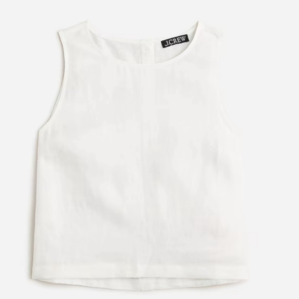 J. Crew Linen Tank with Button down back